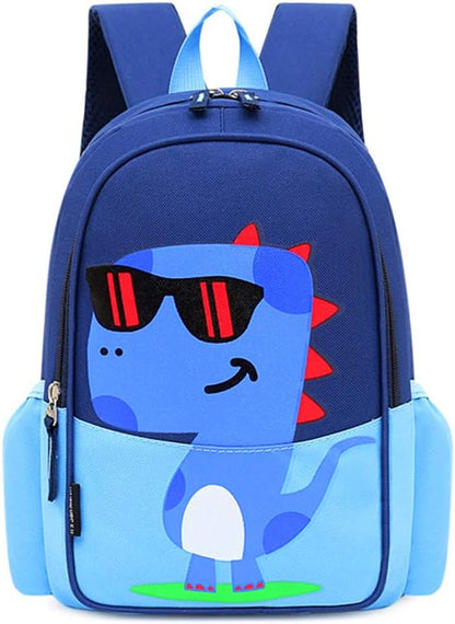 11 Inch Kids Small Toddler Preschool Travel Backpack Cool Cute Cartoon Daypack （Dinosaur Blue）