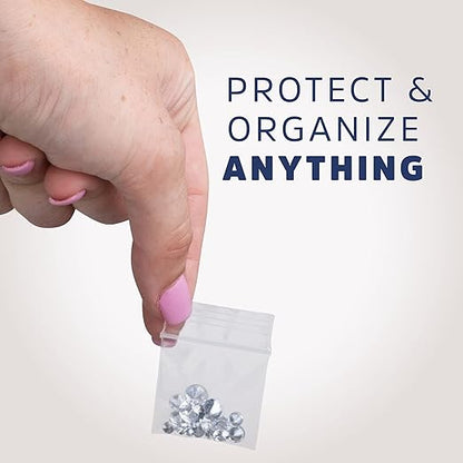 1.25 x 1.25 inches, 2 Mil Clear Reclosable Zip Bags, Case of 500 GPI Brand
