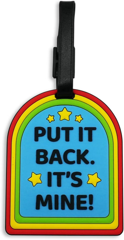 Funny Luggage Tag – Hilarious Travel ID Tag with Sarcastic Saying – Durable & Easy to Spot Suitcase Tag for Men, Women, Frequent Flyers, or Gag Gift for Travelers - Put It Back