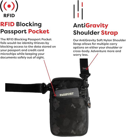 PHOOZY Orion Insulated Tech Bag For Travel - NASA Insulation Protects Your Phone, AirPods and Other Devices. Weatherproof X-Tech Shell with RFID Blocking Pocket for Complete Protection (SPACE WHITE)