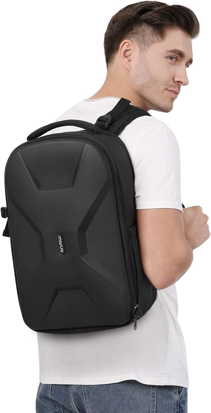MOSISO Camera Backpack,DSLR/SLR/Mirrorless Photography Camera Bag Full Open Waterproof Hardshell Bag with Insert&Tripod Holder&Laptop Compartment Compatible with Canon/Nikon/Sony, Black