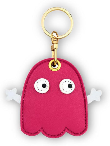 Leather Keychain Case Holder Compatible with Apple AirTag, GPS Airtag Keychain Finder Tracker with Key Ring, Anti-Scratch Protective Air Tag Cover