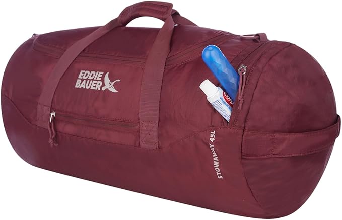 Eddie Bauer Stowaway Packable Duffel Bag | Travel | Foldable | Lightweight | Durable | Ripstop Polyester