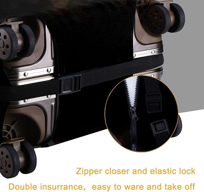 Travel Suitcase Protector African American Girl Elastic Protective Washable Luggage Cover With Concealed Zipper Suitable For 18-32 Inch(S (for 18-21 inch luggage))