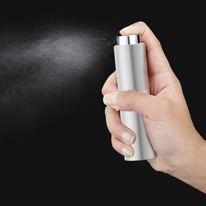 Perfume Travel Refillable Atomizer Bottle: Cologne Spray Mini for Refill - Empty Fragrance Sprayer for Men - Large Size 20ML Silver