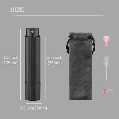 Travel Perfume Bottle Refillable - Cologne Spray Atomizer Mini - Small Travel Size Sprayer Empty for Refill Sample Container - Portable Fragrance Decant Dispenser for Men Women 3PCS 8ml Grey