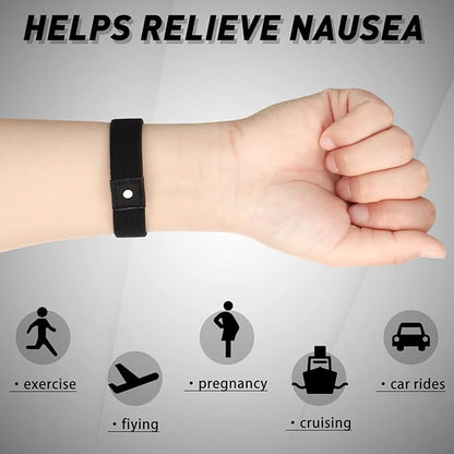 Tondiamo 6 Pack Motion Sickness Bands Acupressure Wristband Sea Bracelet Nausea Motion Seasickness Bracelets for Travel Car Cruise Ship