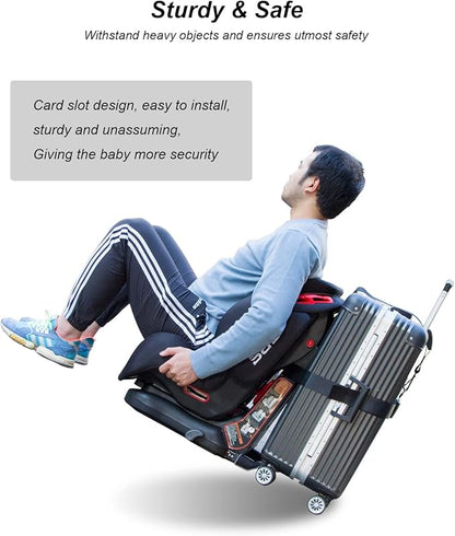 Car Seat Travel Belt to Suitcase,Car Seat Travel Strap to Convert Kid Car Seat and Carry-on Luggage into an Airport Car Seat Stroller,Safe Travel Solution for Transport