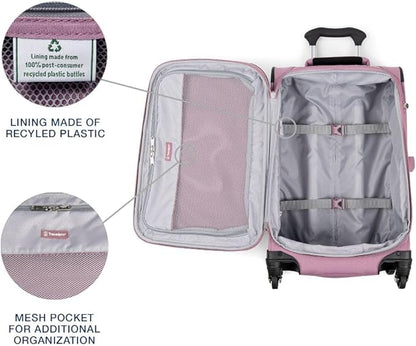 Travelpro Maxlite 5 Softside Expandable Luggage with 4 Spinner Wheels, Lightweight Suitcase, Men and Women, International, Orchid Pink Purple, Carry-on 21-Inch