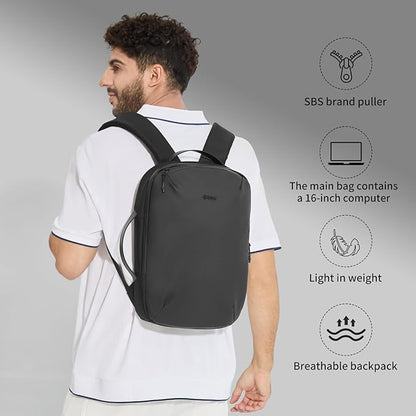 Business Backpack for Men Women, Travel Carry on Flight Approved Laptop Backpack Slim Waterproof Anti-Theft Lightweight Large Work Computer Bag