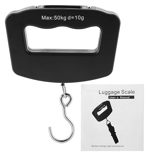 50kg/10g Portable Fishing Scale,Mini Portable Travel Hook Scale,Electronic Hook Scale Luggage Scale with Hook for Travel Fish Weighing Black