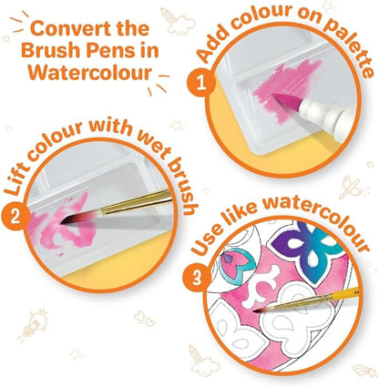 Imagimake Mandala Art Kit | Watercolor Paint Set | 12 Exciting Mandala Projects in Arts and Crafts for Kids Ages 8-12-14-16 | Craft Kits for Adults & Kids | 8 Year Old Girl Birthday Gifts