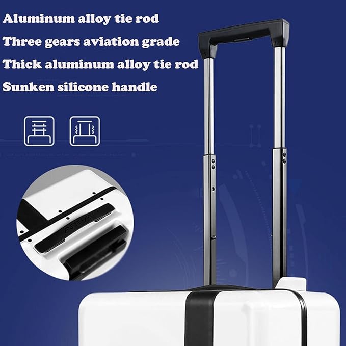 Electric Suitcase That Follows You, Suitcase That Follows You Smart Fingerprint Unlock Riding Trolley Case with Mobile Charging, Hardside Luggage That Follows You, Auto Follow, APP Control (D)