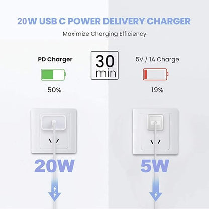 10FT Fast Charging Cord for iPhone 17 16e 15,3Pack Extra Long 10Foot USB C to Type C Charger Cable 20W USBC Charger Block Cube Super Quick Charging for iPhone 17 Air/17 16 15 Pro/Plus/Pro Max,iPad Pro