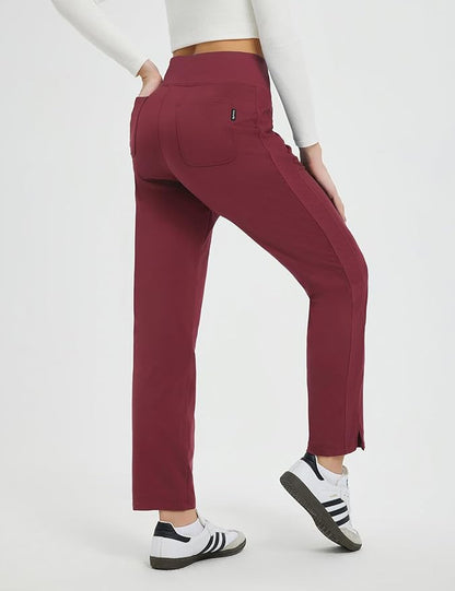baleaf Women's Fleece Lined Pants Winter Thermal Travel Pants Water Resistant Cold Weather Golf Hiking Pockets Work