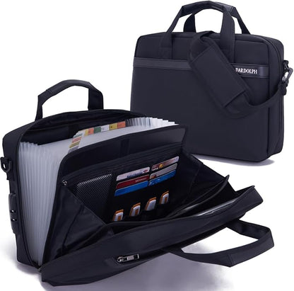 BARDOLPH Heavy Duty Accordian File Organizer with Handle