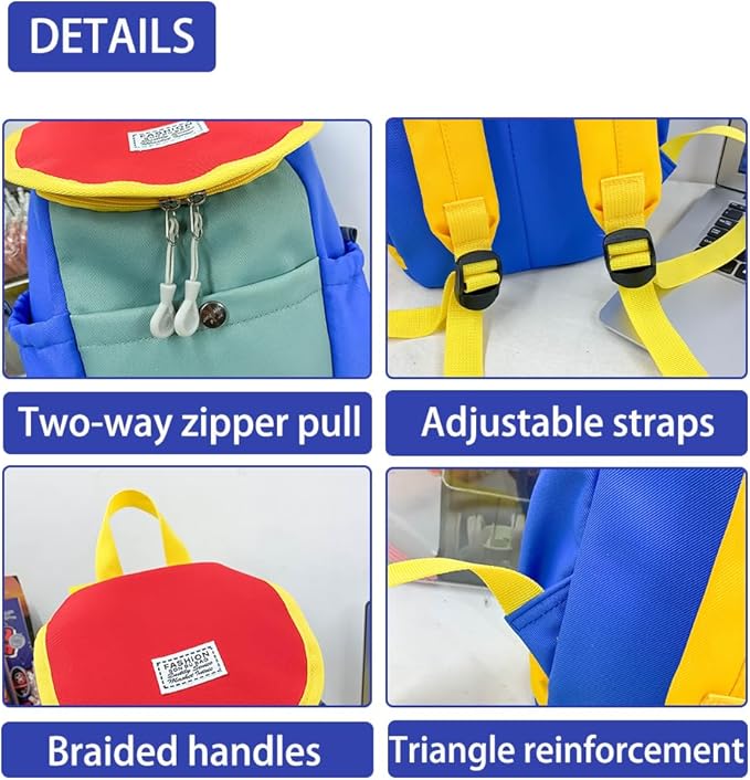 Toddler Backpack for Boys and Girls Age 3+, Lightweight Small Kids School Bag for Kindergarten, Daycare, Travel (Blue)