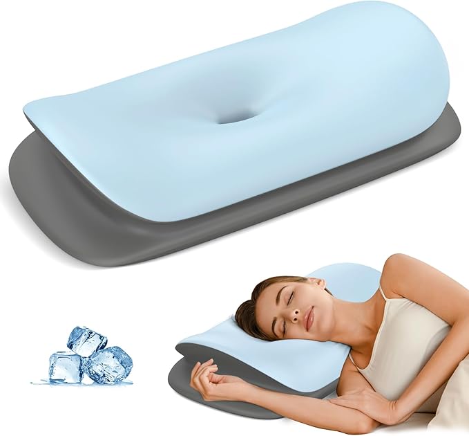 Cervical Neck Pillow - Ergonomic Memory Foam Contour Pillows for Side, Back & Stomach Sleepers, Cervical Pillow for Neck Support Sleeping with Breathable Cover