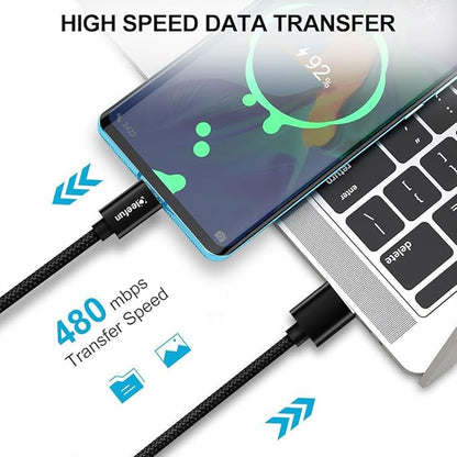 CLEEFUN USB C Cable, USB to USB C Cable, [5 Pack, 3/3/6/6/10 ft] Type C Charger Cable Fast Charging for iPhone 17 16 15 Pro Max Plus Air, for Samsung Galaxy S25 S24 S23 S22 S21 S20 S10 A17 A16 A15