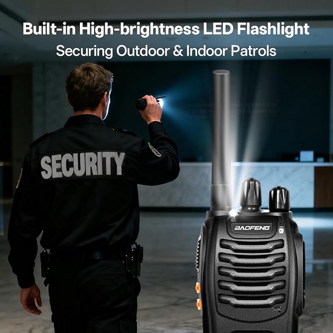 BAOFENG Radio BF-888S Walkie Talkies Long Range Rechargeable Two Way Radios with Flashlight, Type-C Charging Li-ion Battery, Frequency Copy, VOX Handsfree, for Cruise Hiking Camping Family, 20 Pack