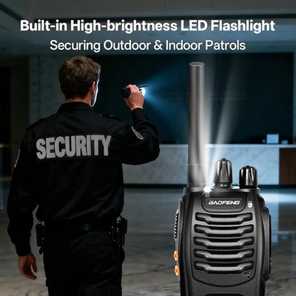 BAOFENG Radio BF-888S Walkie Talkies Long Range Rechargeable Two Way Radios with Flashlight, Type-C Charging Li-ion Battery, Frequency Copy, VOX Handsfree, for Cruise Hiking Camping Family, 20 Pack