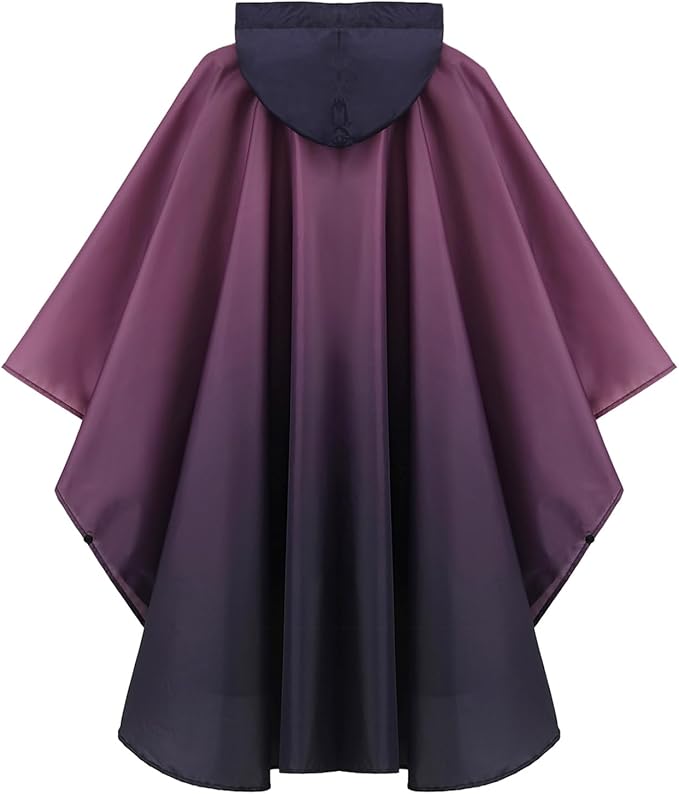 Fashion Hooded Rain Poncho Waterproof Raincoat Jacket with pocket for Women/Men/Adult