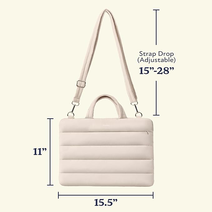 Vandel 15-16 inch Laptop Carrying Case Sleeve with Strap, Shoulder Bag with Handle, 16 in Laptop Computer Bag for Women, MacBook Air 15 Inch Carrying Case, MacBook Pro 16, 15.6 in HP, Dell Messenger