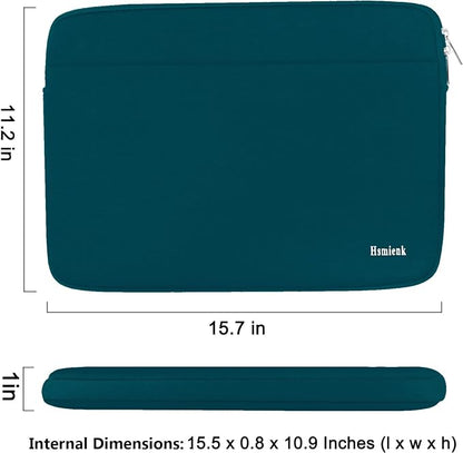 Laptop Sleeve Case 15.6 inch, Shockproof Protective Notebook Bag with Accessory Pocket, Briefcase Carrying Laptop Sleeve for 15.6" HP, ASUS, Dell, Lenovo, Acer -Cyan Color
