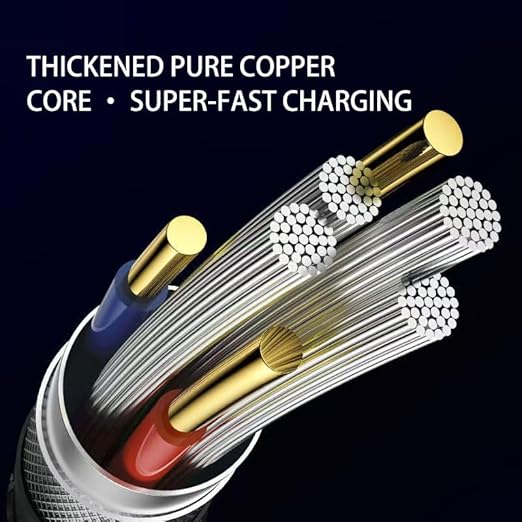 USB Cable PD Fast Charger Lighted Up (USB 3IN1 Blue),Phone Data Cable, Flowing Light Charging Cable, 39-inch, TPE Material, Compatible with Almost All Phones, Tablets, and Headphones.