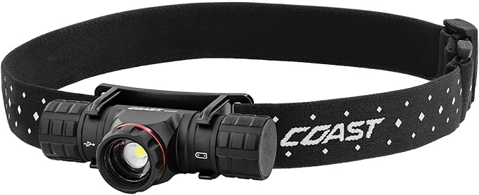 Coast XPH30R 1200 Lumen USB-C Rechargeable Dual Power Headlamp with Twist Focus Beam and Magnetic Base