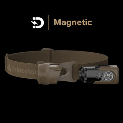 Princeton Tec SNAP 450 RW Solo - Modular 3-in-1 Light, 450 Lumens, Red & White LEDs, Headlamp, Lantern, Magnetic Base, IPX4 Water Resistant, Tactical Utility Light, Tan