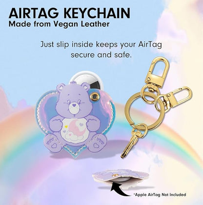 Sonix x Care Bears Keychain Case Compatible with Apple AirTag | Protective AirTag Cover Keychain Charm | Purple | Sweet Dreams Bear