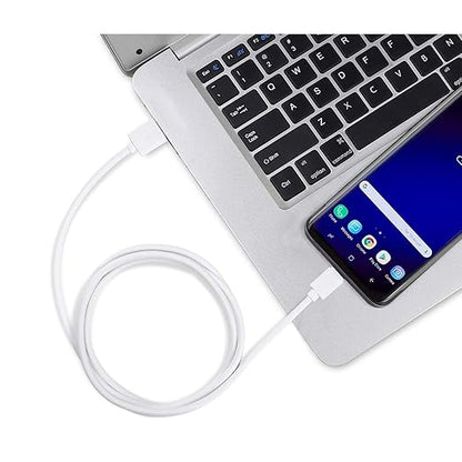 Smays USB to USB C Cable 6ft 5-Pack, Type C Phone Charger Cord Bulk, White