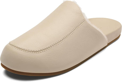 OLUKAI Konea Women’s Shearling Leather Slipper, Comfortable & Soft Mule, Versatile House Shoe for Lounge Wear & Everyday
