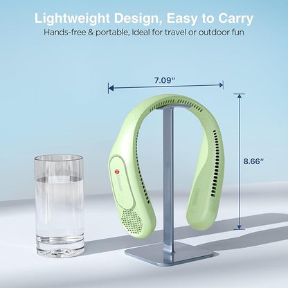 Hotsales Neck Fan, Hands Free Bladeless Neck Fans Portable Rechargeable, 6000 mAh Battery Operated Wearable Personal Fan, Cooling Neck Fan, 3 Speeds, USB Fan Gifts for Men, Women, Travel, Outdoor