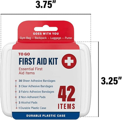 DecorRack 4200 Piece First Aid Kit, 48 Individual Boxes of 42 Items Each, First Aid Kits for Minor Cuts, Scrapes, Travel, Car, Home, Work, Field Trips or Camping (4200pcs, 100 Pack)