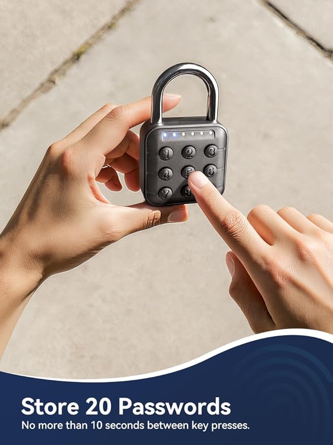 NexusLab Combination Lock, Digital Lock & Gym Locker Lock: IP67 Rated, Corrosion-Resistant Zinc Alloy, Anti-Corrosion, for Gym/School/Travel, Privacy Safe, Supports (Manual)