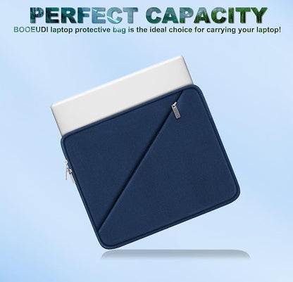 Laptop Sleeve 15.6 inch, Traveling Carrying Computer Sleeve Bag with Zippered Pocket, Shockproof Protective Laptop Case Compatible for Apple Notebook, HP, Dell, Acer, Asus, Lenovo, Deep Blue
