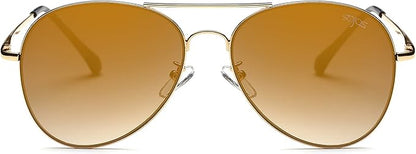 SOJOS Classic Aviator Sunglasses for Women Men Metal Frame Spring Hinges SJ1030