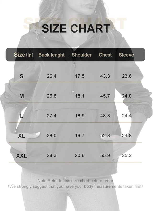 Avoogue Womens Rain Jacket with Hood,Pullover,Packable,Lightweight,Windbreaker,Waterproof,Breathable.