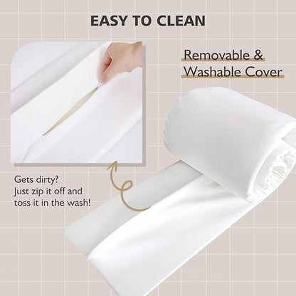Vekkia 80" x 12" Extra‑Wide Split King Gap Filler for Adjustable Bed, Twin to King Bed Converter, High‑Density Foam, Washable Cover, Fills Up to 3″ Gap