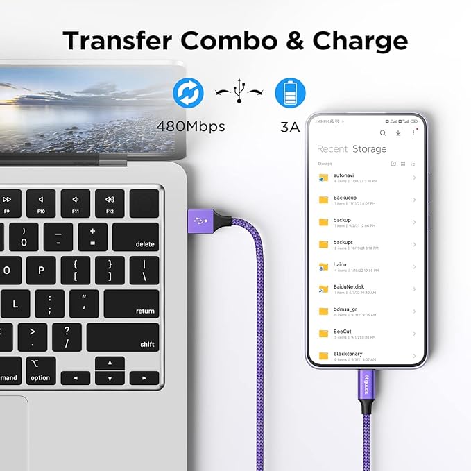 etguuds USB C Cable 10ft, 5-Pack USB to USB C Charger Cable, Fast Charging Cord Type C for iPhone 17 16 15 Pro Max Plus 17 Air 16e, Samsung Galaxy S25 S24 S23 S22 S21 S20 A17 A16 A15 A26 A36 A56 A55