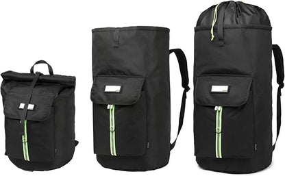 laundry bag backpack,extra-large heavy duty laundry bags,laundry backpack for college students,drawstring closure (Black Laundry Backpack Bag)