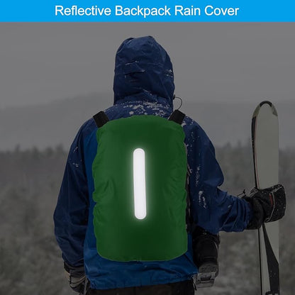 PATIKIL Waterproof Backpack Rain Cover, Non-Slip Backpack Cover with Vertical Reflective Strap Stay Dry for Hiking, Camping, Hunting