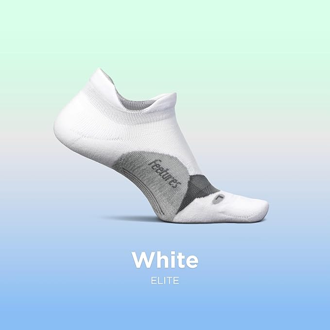 Feetures Elite Light Cushion No Show Tab Athletic Ankle Socks - Sport Sock with Targeted Compression