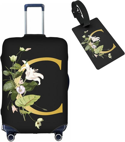 Decorative C Suitcase Protectors Elastic Washable Luggage Covers With Concealed Zippers For 18-32 Inch Luggage (Size Xl: Fits 29-32 Inch)
