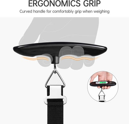 FREETOO Luggage Scale Portable Digital Hanging Scale for Travel, Suitcase Weight Scale with Superior Piano Lacquer 110 Lb/ 50Kg Capacity, Battery Included