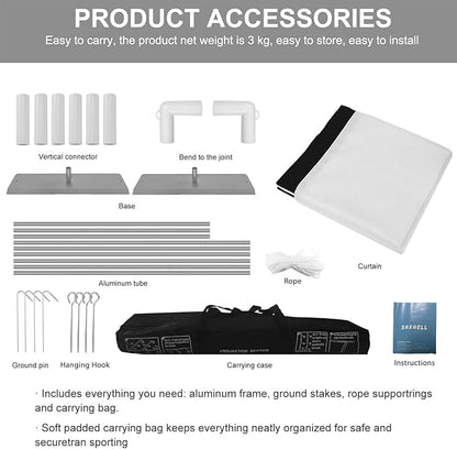 SKERELL Outdoor Projector Screen with Stand 100 Inch: Portable Projection Screen for Outside Theater Home Backyard Movies