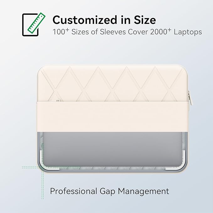 Smatree Laptop Sleeve for 16 inch Lenovo Yoga 7i/7 Gen 8,Yoga 7i/7 2 in 1,ThinkPad X1 Extreme Gen 5/4,Legion Slim 7 Gen 7, Lenovo Laptop Case with Pocket, YKK Zipper, Shockproof Design, White (E613W)