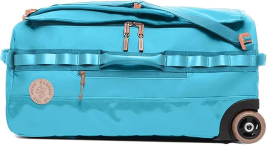 55L Rolling Duffle Bag with Wheels and Handle – Large Duffle Bag for Travel, Check In Luggage with Wheel, Rolling Suitcase, Travel Luggage, Suitcases with Wheels (Bluebell)